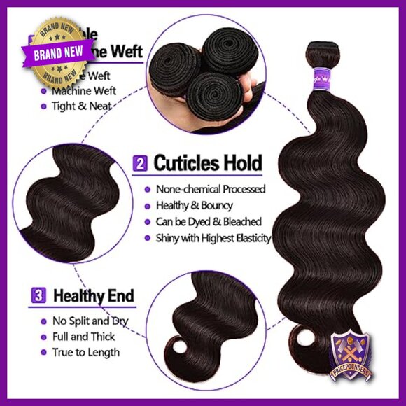 10A Grade Human Hair Extensions 20 22 24 Inch Body Wave 3 Bundles main image 4